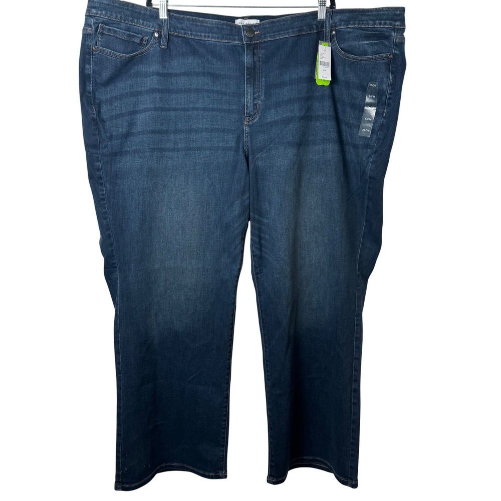 Lane Bryant Jeans Women 34/36 Blue Signature Fit Bootcut‎ Mid-Rise NEW